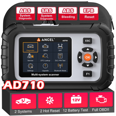 ANCEL AD710 Scanner OBD2 Reader Car Engine ABS SRS Diagnostic Tool EPB ABS Reset