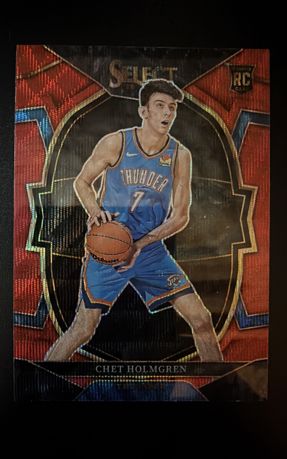 2022-23 Panini Select - Concourse Chet Holmgren #83 Red Wave Prizm (RC)