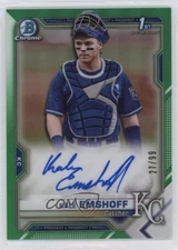 2021 Bowman Chrome Prospect Auto Green Refractor /99 Kale Emshoff #CPA-KE Auto
