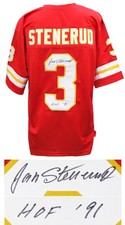 Jan Stenerud CHIEFS Signed Red Throwback Custom Football Jersey w/HOF'91 - SS