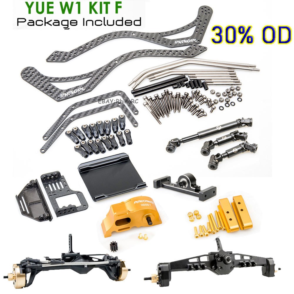 RhinoRC Assi Portali In Alluminio 30% OD Per Assiale SCX10 - 1/10 RC Crawler
