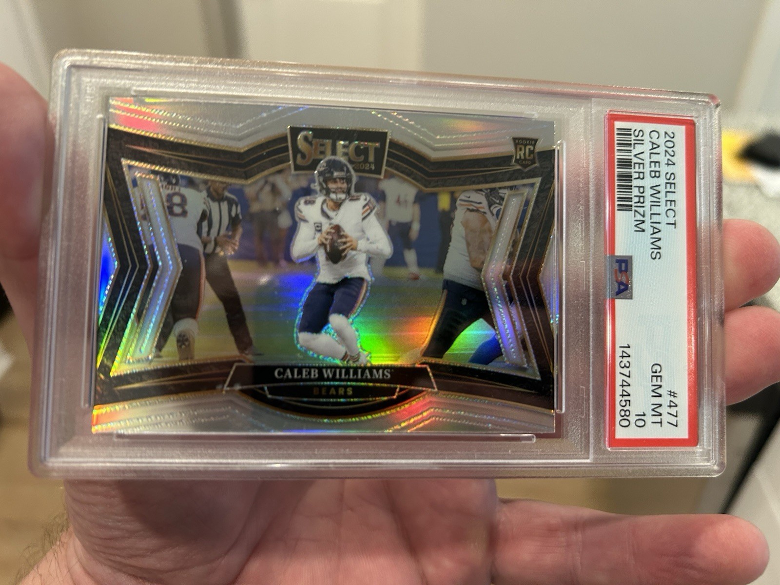 Caleb Williams 2024 Select Field Level Silver Prizm RC SP Rookie PSA 10