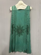 Beautiful 1920 s Green Silk Chiffon Beaded Evening Gown