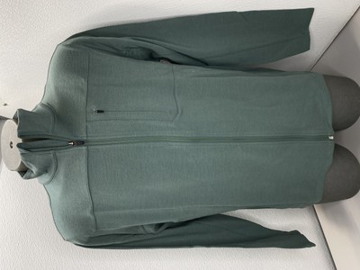 Ibex Mens Jacket Sitka Green Size XL Shak Merino Wool Full Zip Stand Collar