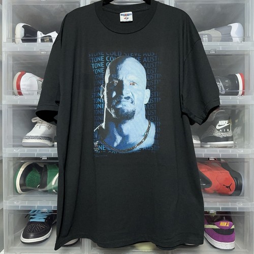 Vintage Stone Cold Steve Austin T-Shirt XL Black WWF WWE Wrestling 90s Y2K EUC