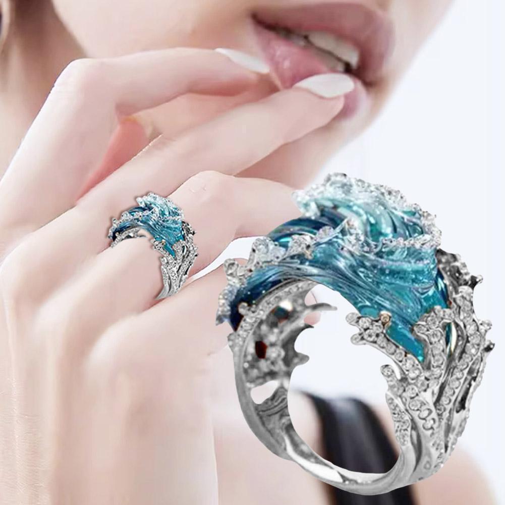 Collier Vague Élégant - Bijou Océan Bleu Réglable - Pendentif Inspiration Force & Résilience - Cadeau Symbolique Pour Femme - 9