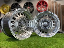 4 x 15 Inch 4x100/5x100 Classic Deep Dish Grey Wheels: Fits For VW Golf Polo