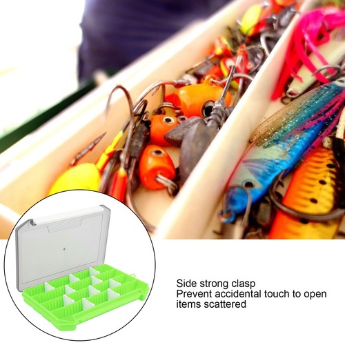 (Green)SingleLayer Insert Lure Box Fishing Tackle Box Fake Bait Storage - Picture 4 of 22