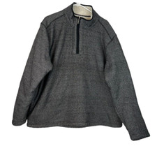 Orvis Mens Brighton Sherpa Lined 1/4 Zip Pullover Top Size XXL