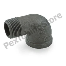 3/4" Threaded Black Malleable Iron 90-Degree Street Elbow Fitting