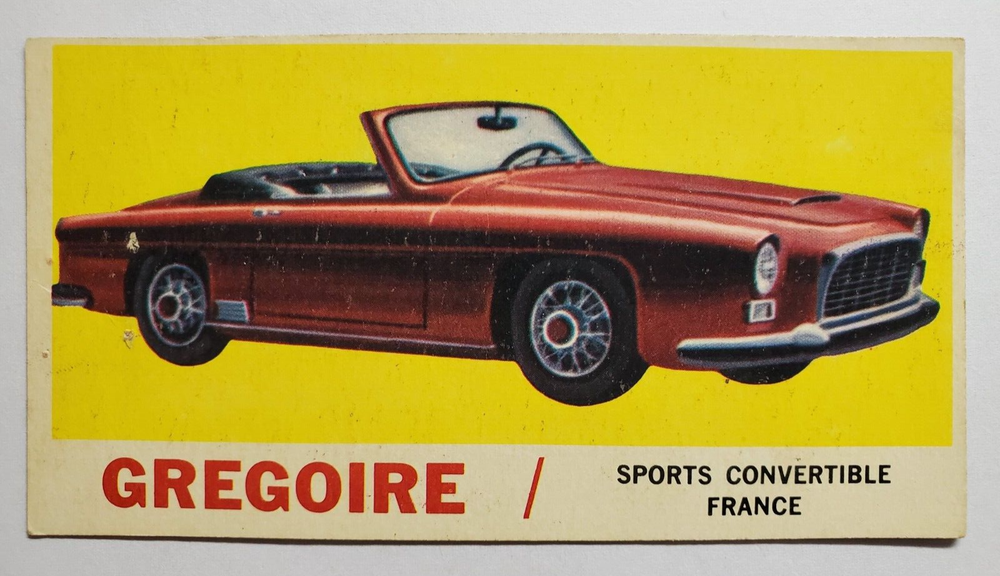 1961 Topps Sports Cars Gregoire #58 (staple holes)