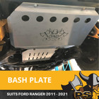 <!--F#f_0-->Bash Plate 4mm 2pc Powder Coated Silver suit Ford Ranger 2011 - 2021 Sump Guard<!--F/-->