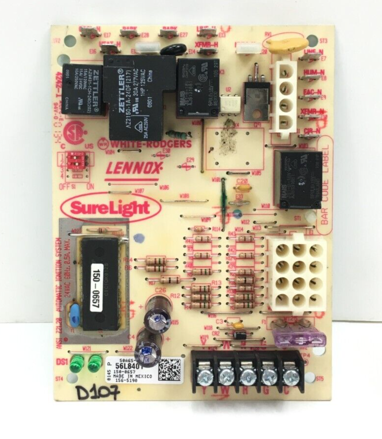 LENNOX Surelight 50a65-120 Furnace Control Circuit Board 56l8401