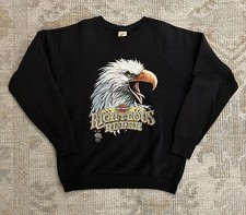 Vintage 1985 Harley Davidson 3D EMBLEM Righteous Ruler Crewneck Sweatshirt Large