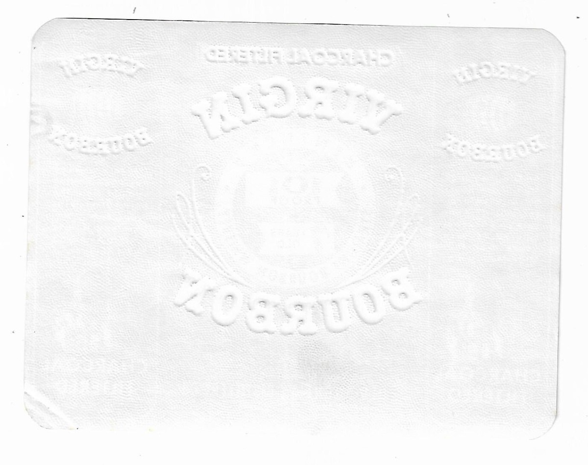 Old Unused Label Virgin Bourbon 101 Proof Old Boone Distillery Co