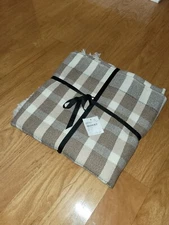 The Citizenry  100% Alpaca Wool Throw, Beige 50"H x 70"W (Plus 3"Fringe)