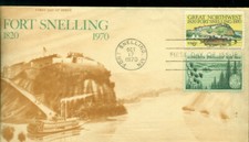 1970 FDC - Scott# 1409 COMBO - Fort Snelling - Official Cachet    UA