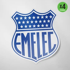 Club Sport Emelec Ecuador 4 Pack Sticker Vinyl DecalCalcomania Guayaquil