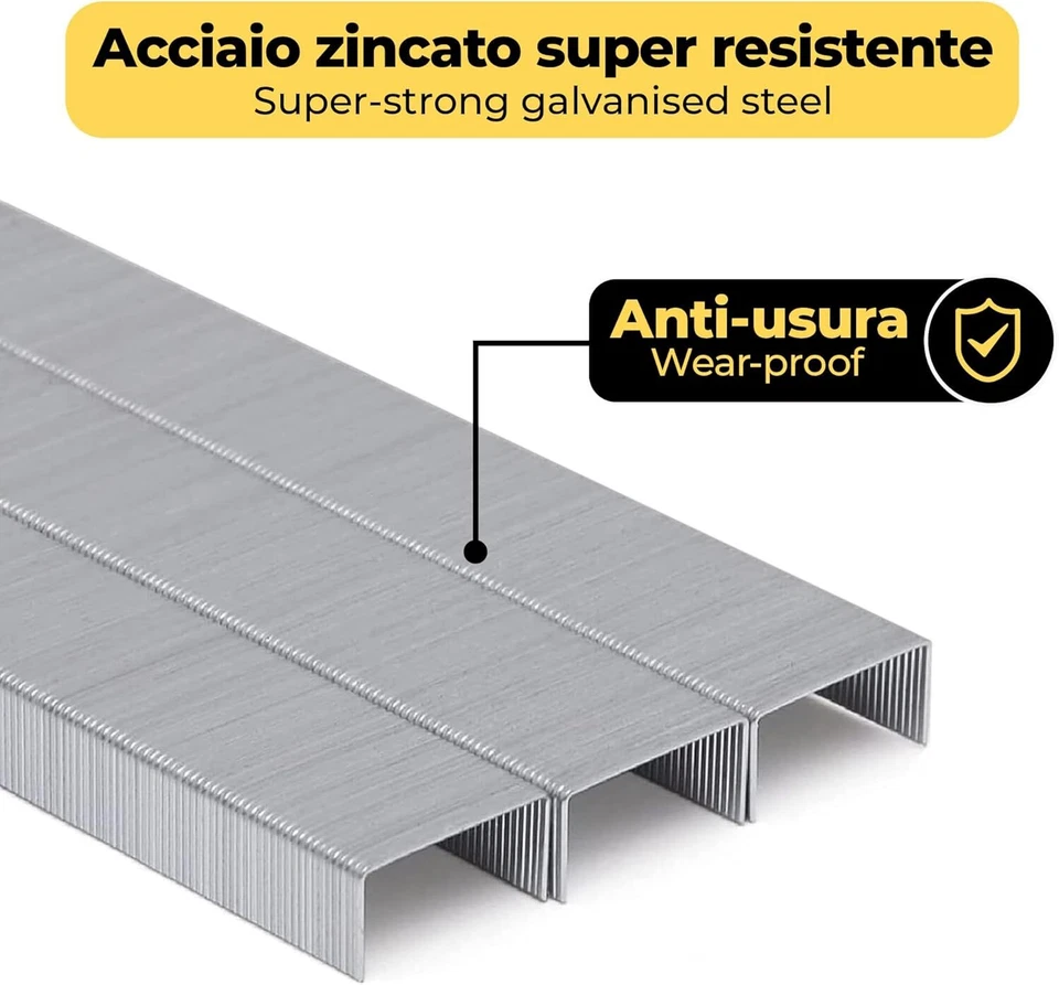 Punti Metallici Bostich graffe per Pistola ad Aria mm 6 8 10 12 14 corona 12,8mm - Immagine 3 di 4