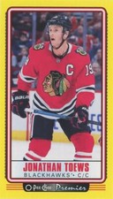 JONATHAN TOEWS ~ 2021-22 O-Pee-Chee TALLBOYS YELLOW #P-3 ~ Chicago Blackhawks SP