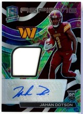 2022 Panini Spectra Aspiring Patch Autographs Celestial #13 Jahan Dotson RC /75