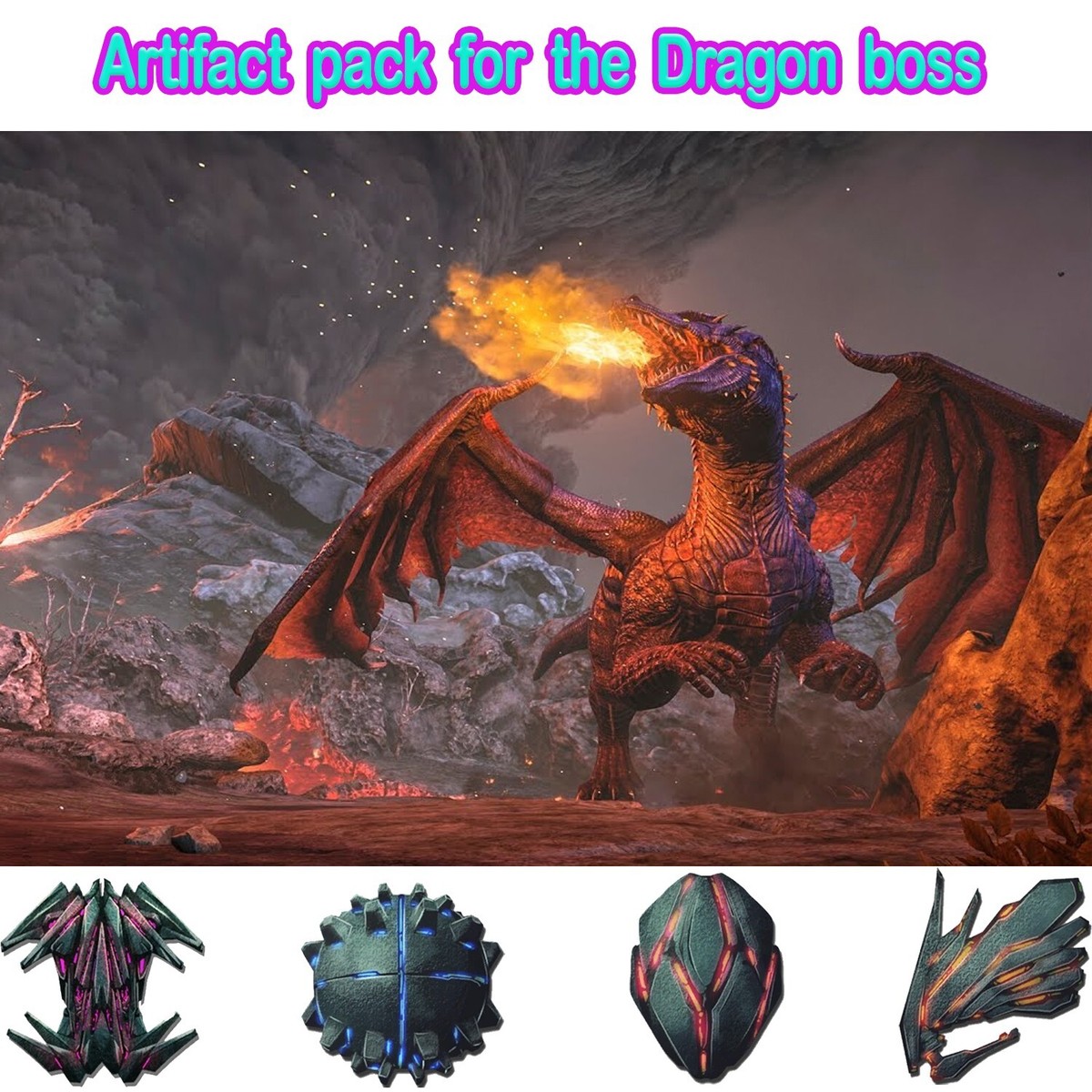 Ark Survival Ascended PVE - Artifact Pack for Island Boss Dragon