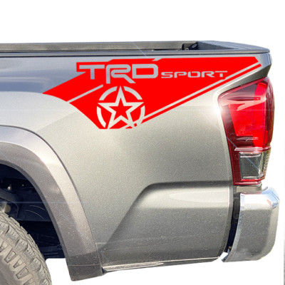Tacoma TRD Sport Decal Bedside Fender Truck Fit Toyota Vinyl Star Sticker 2