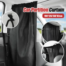 Car Cab Divider Van Cabin Curtain Campervan Black Protective  Curtain
