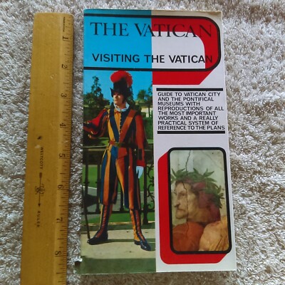 The Vatican Visiting The Vatican Vintage 1970's Trade Paperback Guide Maps Photo