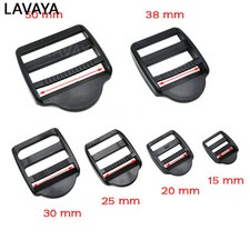 Ladder Lock Slider Plastic Buckles Backpack Straps Webbing Black