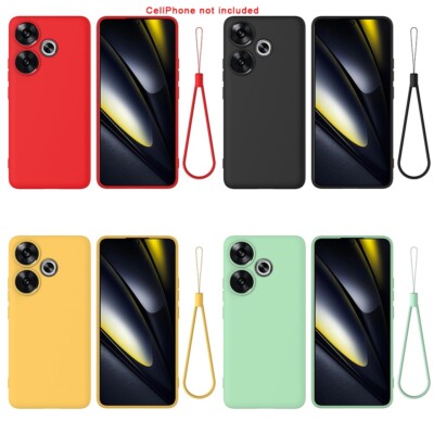 Flexible Silicone Case w/ Lanyard fits Xiaomi Redmi Turbo 3,Slim &Durable Design