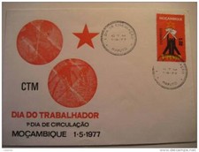 Mozambique Portugal Area Jour Travailleur Jour Maputo FDC Sur Coque Carte
