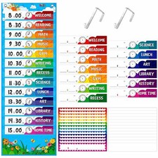Daily Schedule Pocket Chart 13 1 Pockets 26 Reusable Cards Blue Sky Classroom