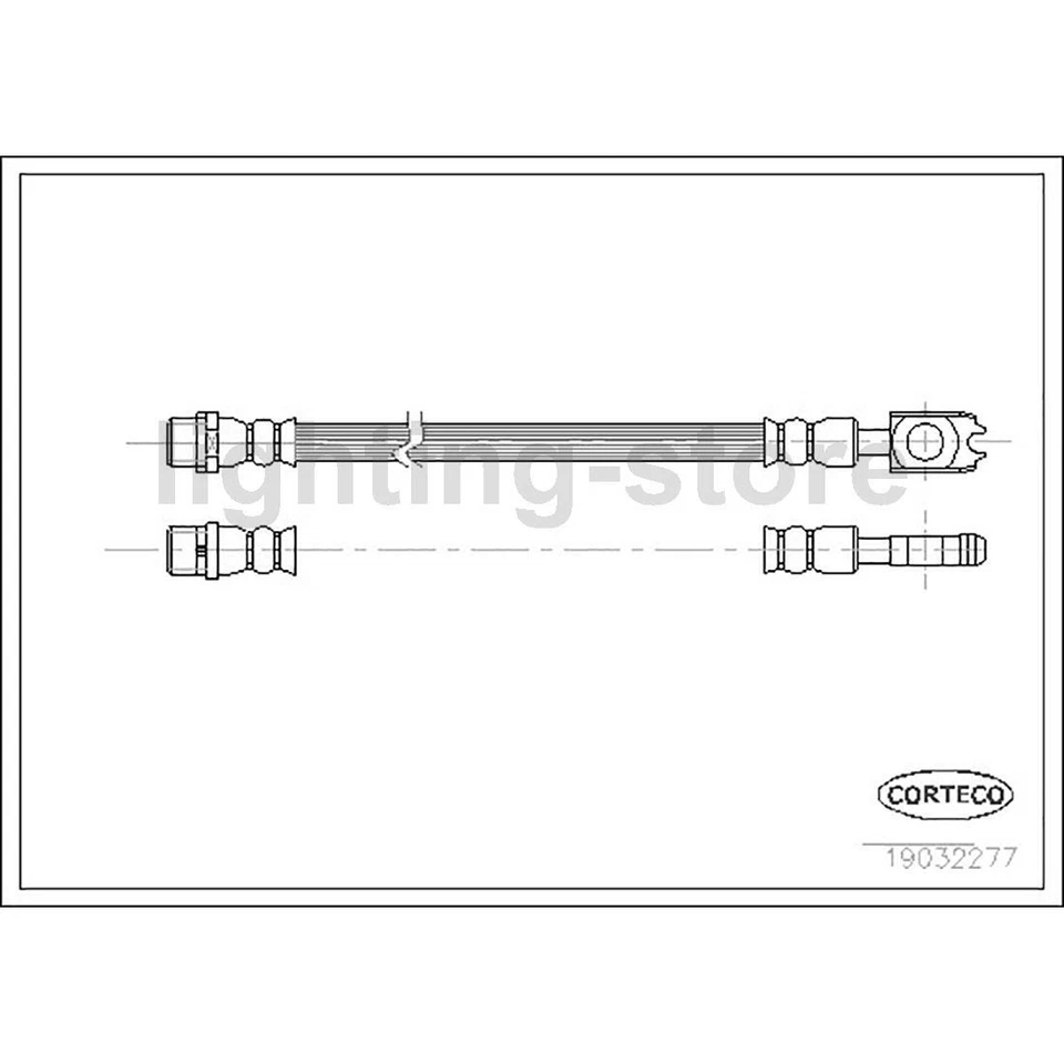 2 líneas de freno de manguera hidráulica de freno trasero para Audi A6 Quattro 4,2 L 3,2 L 2,8 L 2,7 L Foto 2 de 3