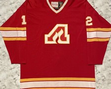 Authentic Rare Vintage Mitchell & Ness Atlanta Flames Tom Lysiak Hockey Jersey
