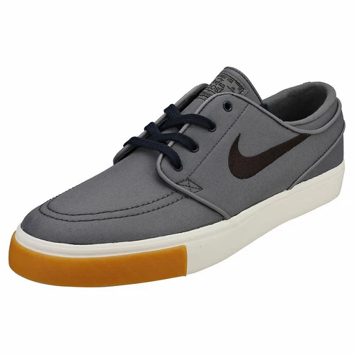 Nike Zoom Stefan Janoski Size 5.5 Canvas Grey White Men Skate 615957-025 New