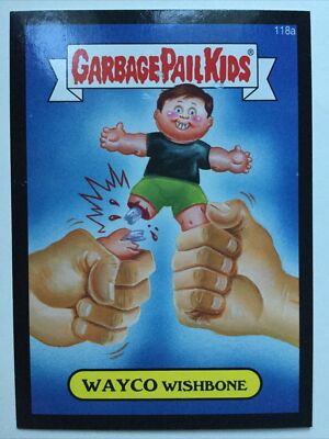 Garbage Pail Kids Topps Sticker 2014 Series 2 Wayco Wishbone 118a Black Boarder