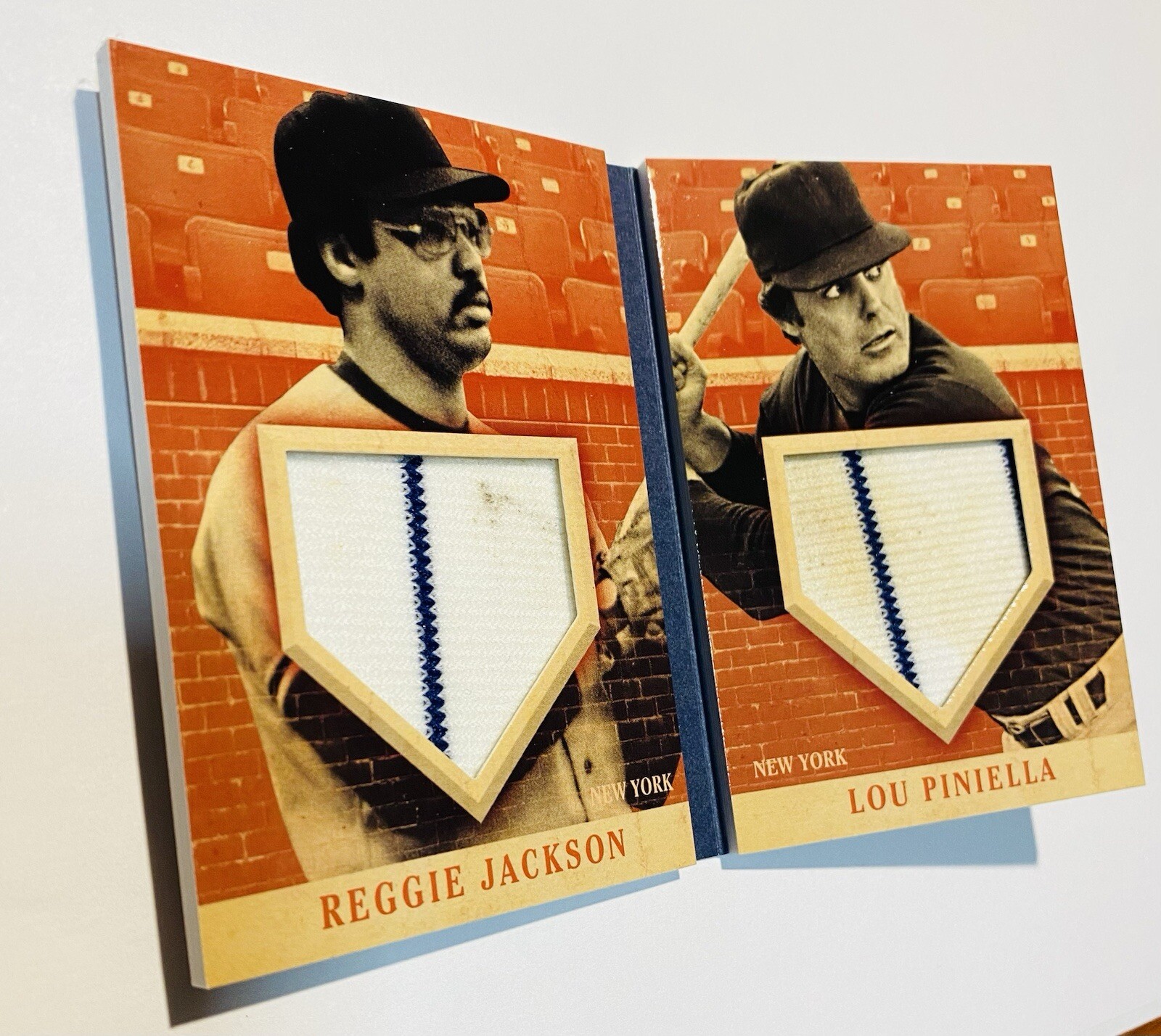 Maglia sporca America Pastime Reggie Jackson Lou Piniella 20 40 2013 prima fila