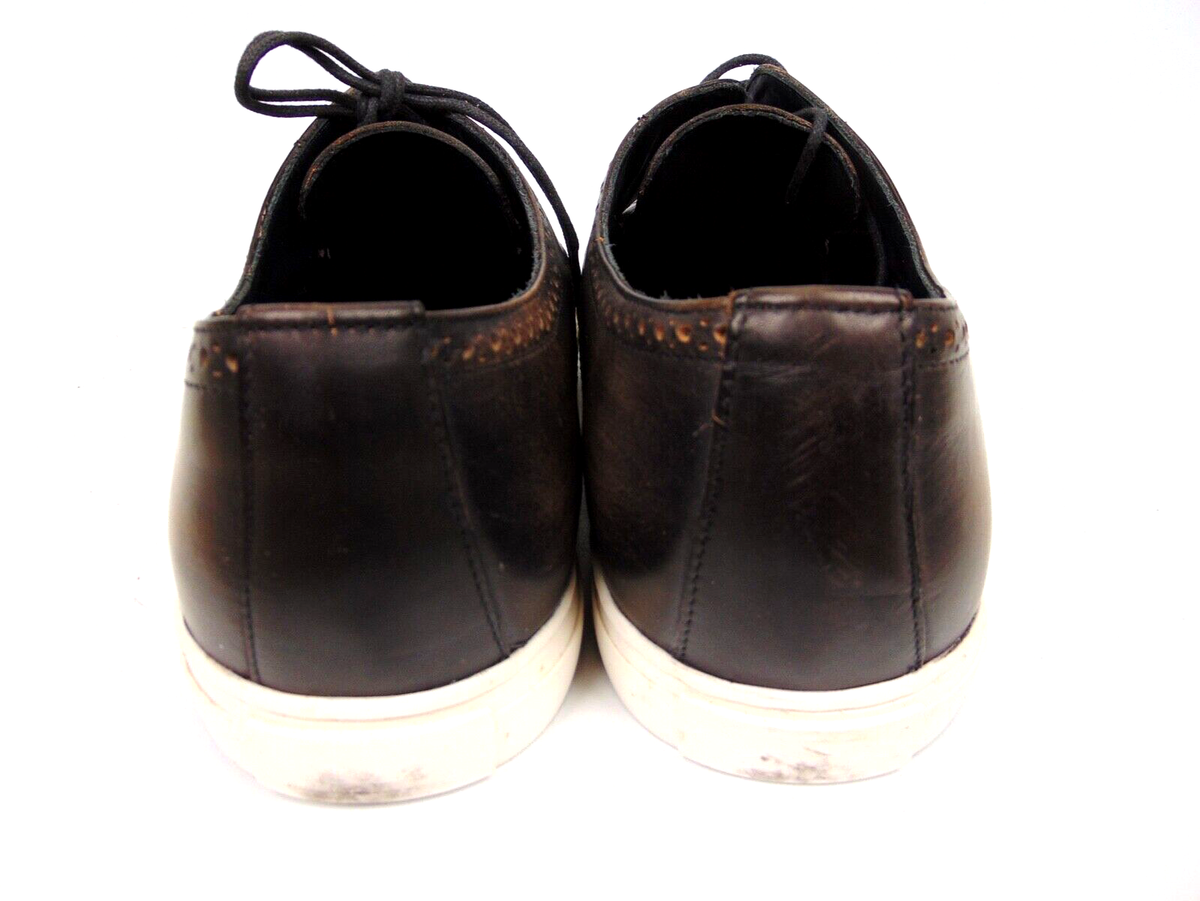 Messico Shoes Mens Size 10 Black Leather Lace Up Brogue Oxford *Read* Dress Shoe Wingtip Black Antique – Ace Marks main image 4
