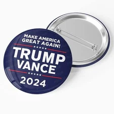 Trump Vance 2024 Campaign Pin Back Button / DT24-109