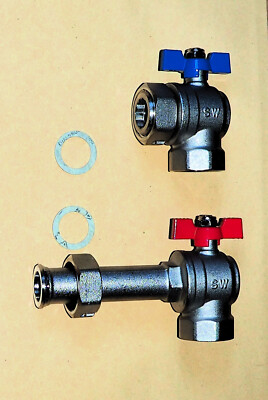 Schütz - Buderus, Eck-Kugelhahnset für Heizkreisverteiler 1'', Art.Nr.: 5006585