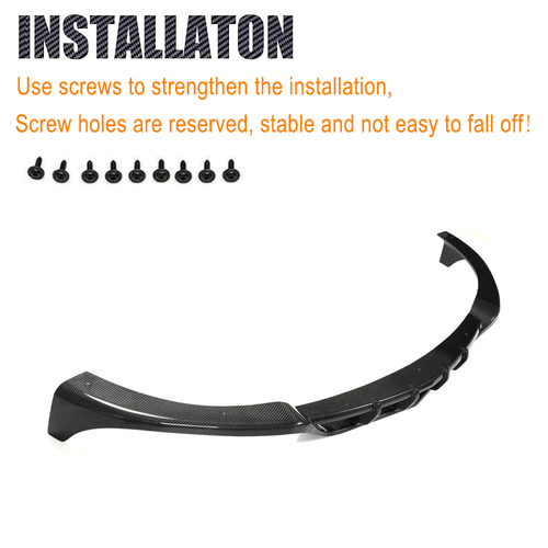 For Mercedes Benz W213 E63 AMG S 2016-2019 REAL CARBON Front Bumper Lip Spoiler - Picture 9 of 11