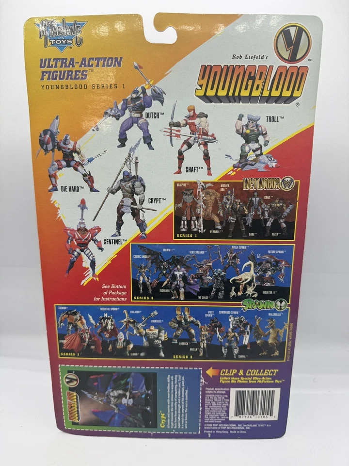 MCFARLANE TOYS - CRIPTA - YOUNGBLOOD - FIGURAS DE ULTRA ACCIÓN SERIE 1 1995 Foto 2 de 2