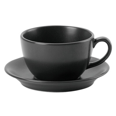 6x Porcelite Seasons Graphit Schüssel Tassen & Untertassen 34cl/12oz Porzellan Geschirr 
