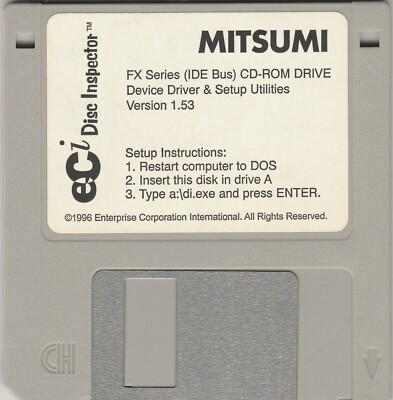 eCi Disc Inspector by Mitsumi ~ FX Series(IDE Bus) CD-ROM Drive ~ Ver. 1.53 3.5''