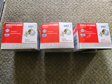 Quantity 3 Shield Security satin chrome single cylinder deadbolts adj. latch