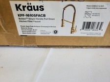 Kraus KFF-1610SFACB Bolden Antique Champagne Bronze 1-Hdl Deck-Mount Pull-Down