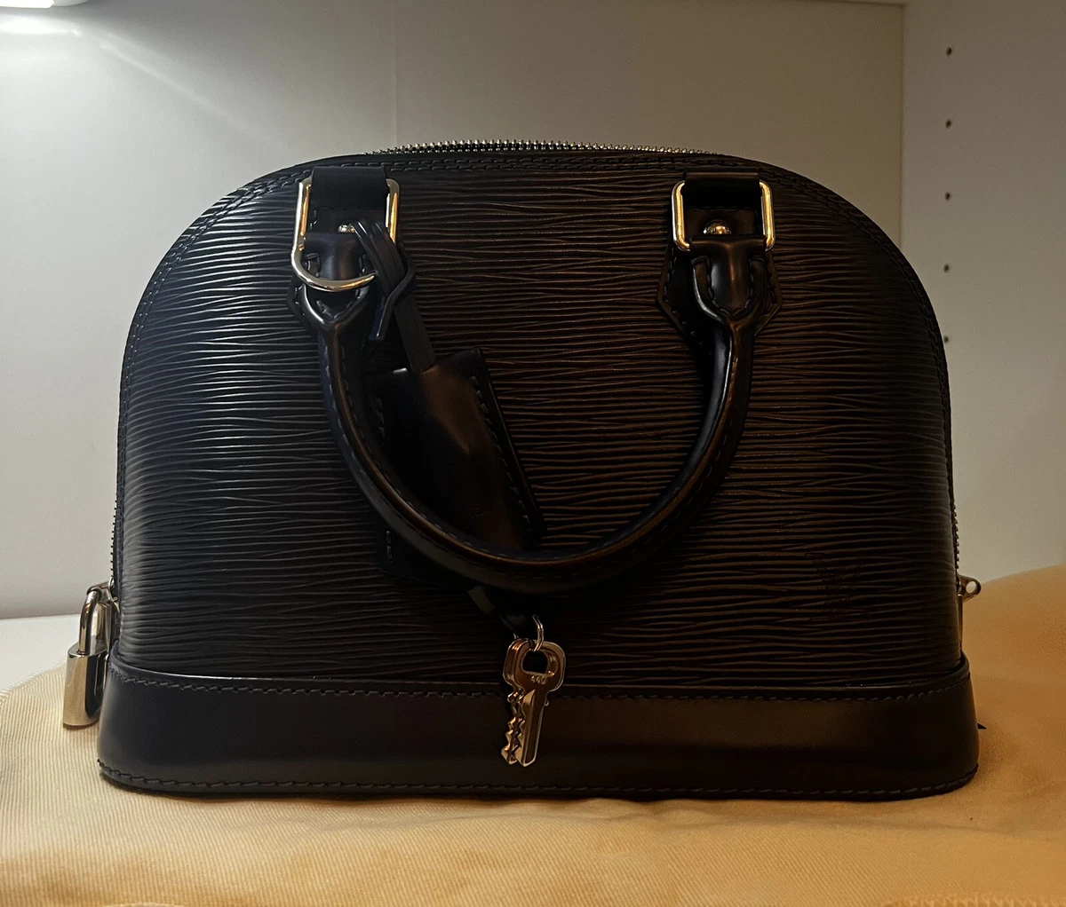 Louis Vuitton Black Epi Leather Alma BB Bag Louis Vuitton