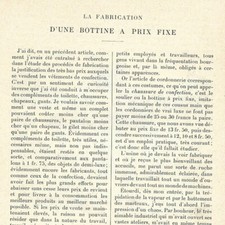 La fabrication d'une bottine à prix fixe - - Article Coupure de presse 1900