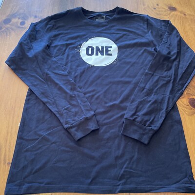 ONE Official ''Make Poverty History'' one.org Bono U2 Long Sleeve Shirt L NWOT